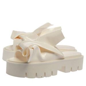 N21 Kartell Big Bow Platform Sandals White Limited‎ Edition Collab Size 38